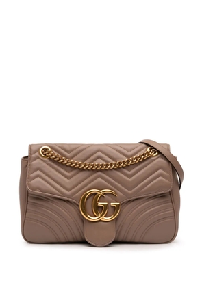 Gucci Pre-Owned 2016-2026 Large GG Marmont Matelasse Leather shoulder bag - Brown