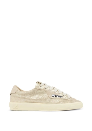 Autry suede logo sneakers - Gold