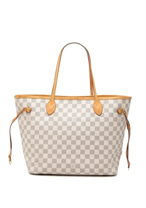 Louis Vuitton Pre-Owned 2010 Damier Azur Neverfull MM tote bag - White