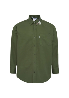 JUNTAE KIM embroidery button shirt - Green