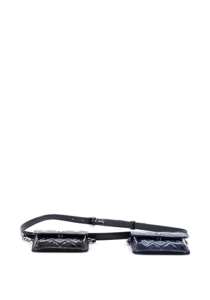 CHANEL Pre-Owned CC In Love Waist Bag Quilted Patent Mini belt bag - Black