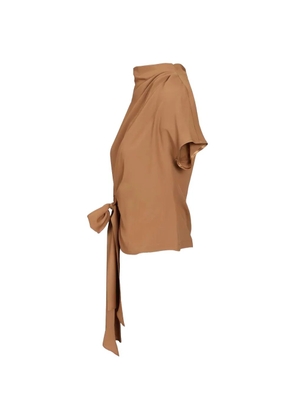 Federica Tosi knot-detail crepe blouse - Neutrals