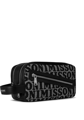 Missoni logo-pattern clutch bag - Black