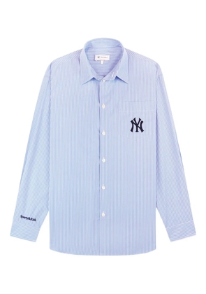 Sporty & Rich Yankees Serif striped button-up shirt - Blue