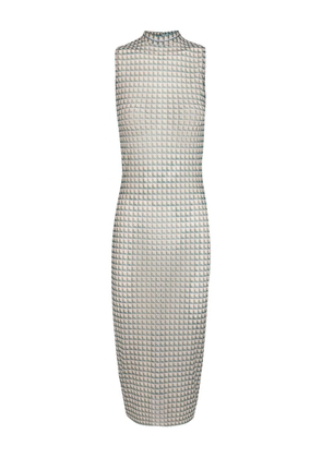 Lenny Niemeyer geometric-pattern mesh midi beach dress - Neutrals