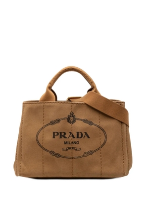 Prada Pre-Owned 2013-2025 Small Canvas Canapa Logo satchel - Brown