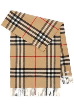 Burberry nova-check cashmere scarf - Neutrals