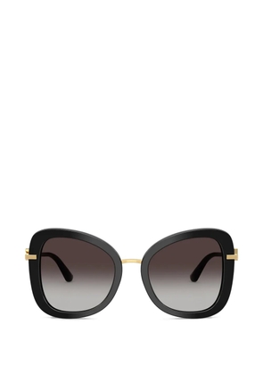 Dolce & Gabbana logo oversize-frame sunglasses - Black