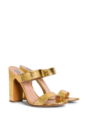 Alberta Ferretti double-strap heeled sandals - Gold