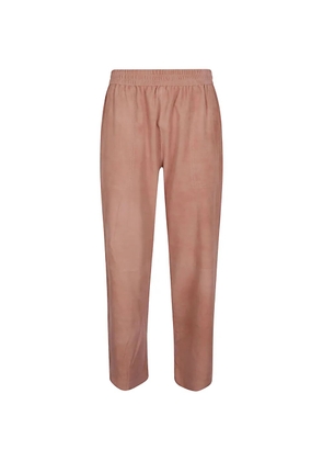 Via Masini 80 suede trousers - Pink