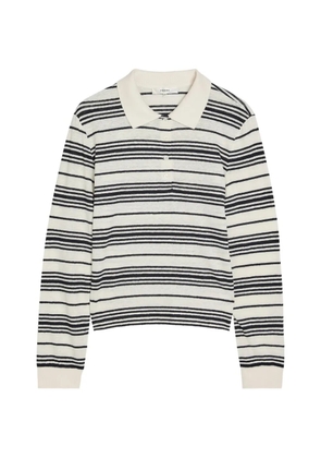 FRAME striped collared polo - Neutrals