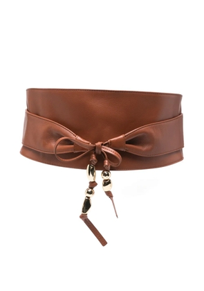 ZIMMERMANN foam pebbles wrap leather belt - Brown