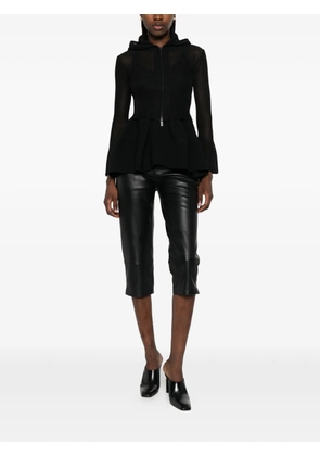 CFCL zip flared-cuff hoodie - Black