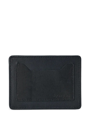 JiyongKim sun-bleached leather card holder - Black