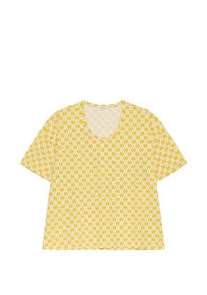 MALIPARMI geometric round-neck T-shirt - Yellow