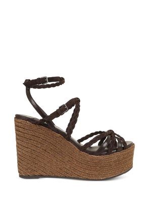 Jimmy Choo Nyra braided platform sandals - Brown