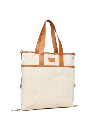 BIASIA panelled tote bag - Neutrals