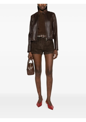 Nour Hammour Leontine shorts - Brown