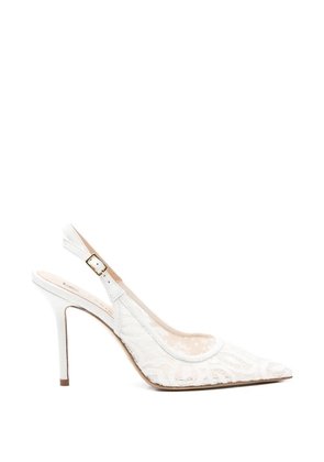 Fabio Rusconi lace slingback pumps - White