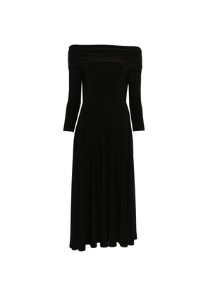 Norma Kamali off-shoulder long-sleeve midi dress - Black