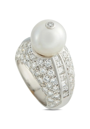 LB Exclusive diamond and pearl ring - Silver