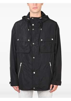 Balmain chest-pocket hooded jacket - Black