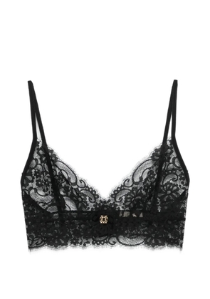Elie Saab lace appliqué top - Black