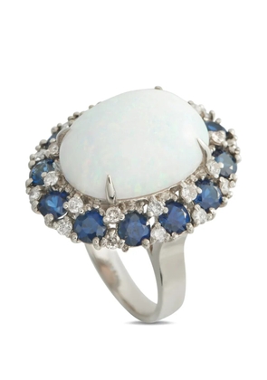 LB Exclusive opal-embellishment ring - Silver