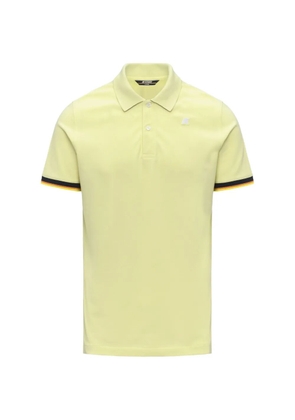 K-Way Vincent Pique striped-details cotton polo shirt - Yellow