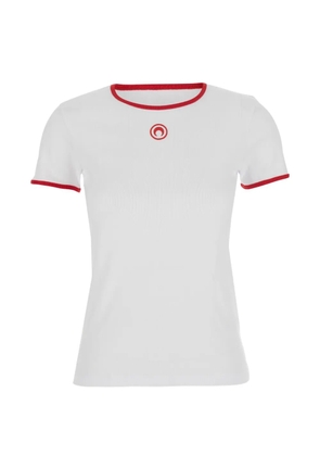 Marine Serre embroidered trim T-shirt - White