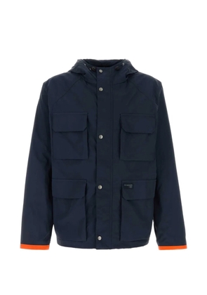Fay patch-pocket hooded jacket - Blue