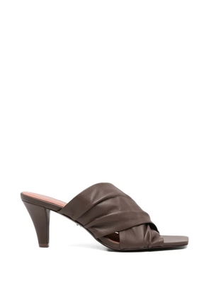 Lola Cruz Arabella twisted mules - Brown