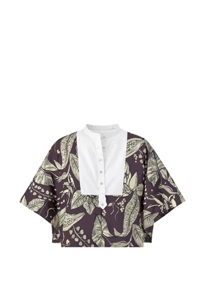 PSOPHIA floral-print shirt - Brown