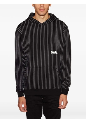 RTA pinstripe-pattern hoodie - Black