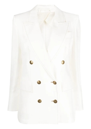Max Mara double-breasted button blazer - White