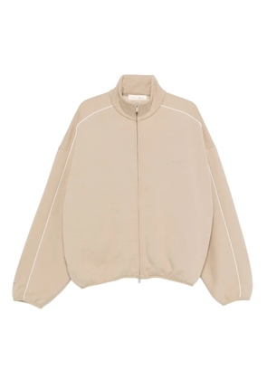 FEAR OF GOD ESSENTIALS zip-up track-detail sweatshirt - Neutrals