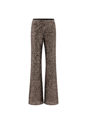 Fit black flared trousers