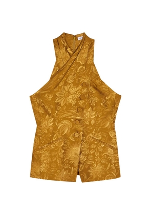 Veronica Beard Pacey halter-neck top - Gold