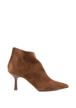 Gisel Moire Elise zip boots - Brown