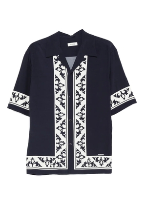 SANDRO short-sleeve button-fastening shirt - Blue