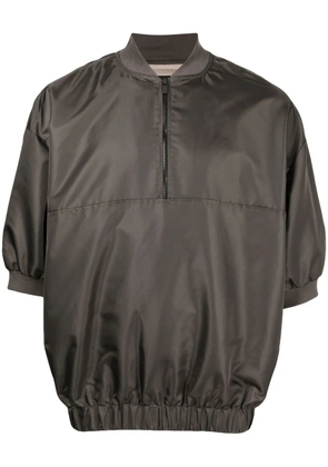 FEAR OF GOD ESSENTIALS half-zip band-collar sweatshirt - Grey