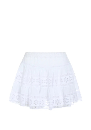 Charo Ruiz Ibiza Lea floral lace mini skirt - White
