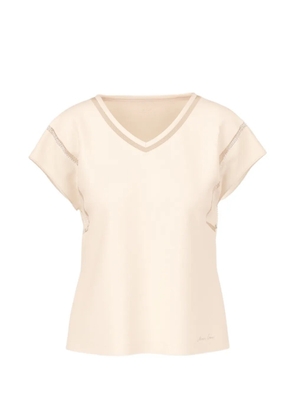 MARCCAIN V-neck cotton T-shirt - Neutrals