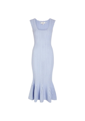LoveShackFancy Tayleen square-neck crochet dress - Blue