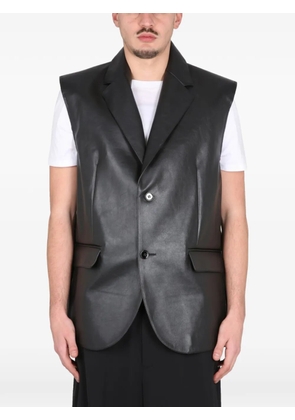 MM6 Maison Margiela leather waistcoat - Black