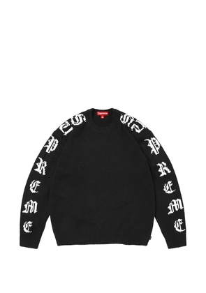 Supreme Old English logo-detail sweater - Black