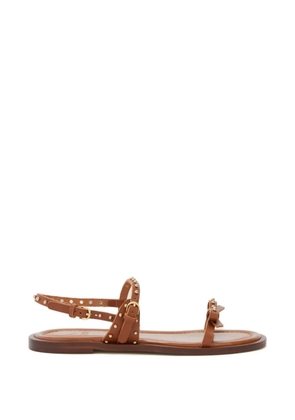 Odissì Jackie bow-detail leather sandals - Brown
