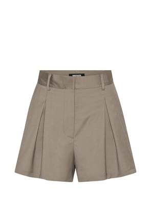 ROTATE BIRGER CHRISTENSEN high-waisted pleated shorts - Grey