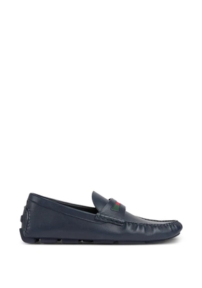 Gucci logo-detail leather loafers - Blue