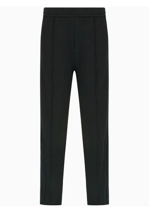 Armani Exchange pipe-stitch tapered trousers - Black